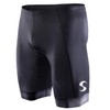 Synergy Men's Elite Tri Shorts with Mesh Pockets (Small) Black