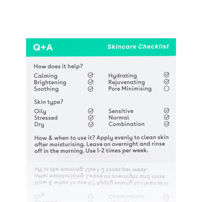 Q+A Cica Overnight Face MaskQ+A Cica Overnight Face Mask (50g),