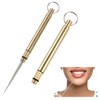 Portable Titanium Toothpicks, Metal Toothpick with Protective Holder Key Ring,