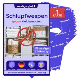 Wolkenfeld WF Bio Moth Rep Cloth Pack of 9 (Clothes Moths, 1, Card)