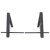 Retractable Clothes Rack Black Foldable Design Aluminium Wall Mounted Clothes
