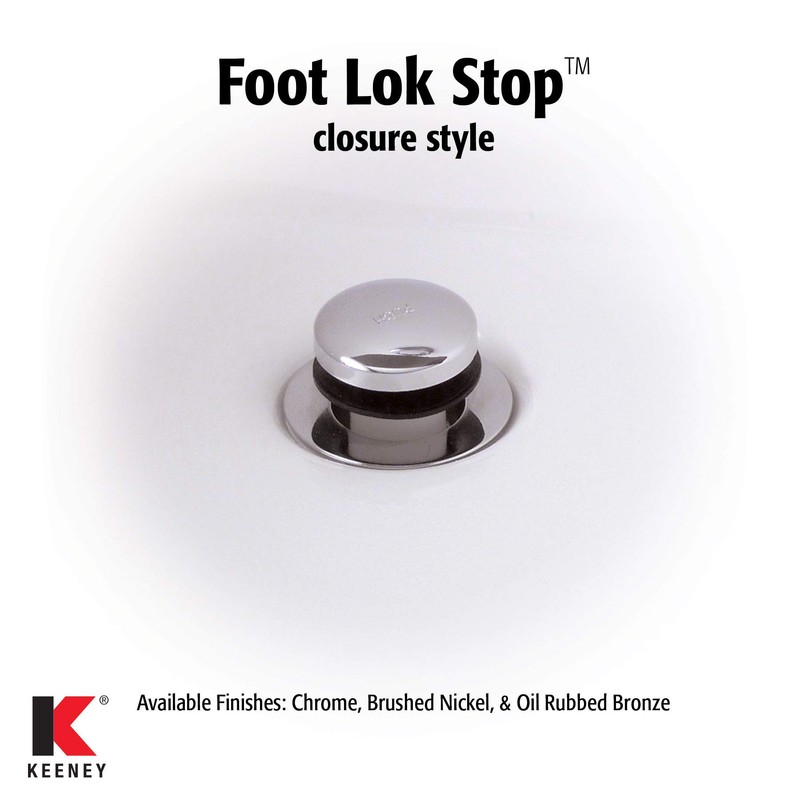 Bath Drain Foot Lock Stop, Plastic