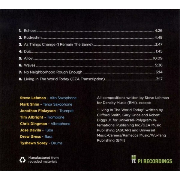 STEVE LEHMAN TRAVAIL, TRANSFORMATION AND FLOW NEW CD