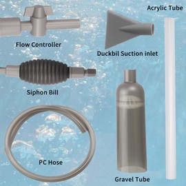 Aquarium Siphon Vacuum Cleaner for Gravel and Sand, Fish Tank Vacuum Gravel Cleaner, Manually Fish Tank Water Changer