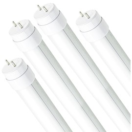 LifSunLit 4 Pack F15T8 LED Replacement Bulb,120V,7W,5000K Daylight White,F15T8 LED Rotatable End Caps,Frosted Cover,18 Inch Led Bulb