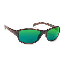 Coyote Eyewear BP-14 Polarized BiFocal Sunglasses +2.75 Tortoise Green Mirror Men Women Bi-Focal Reading Sun Glasses Readers