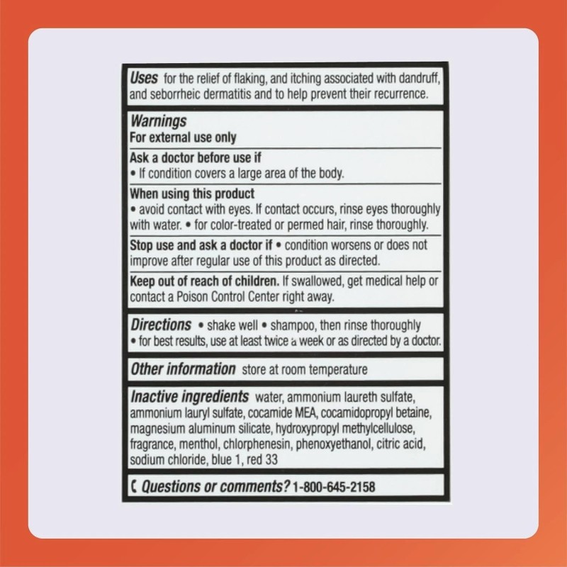 Rugby Anti-Dandruff Shampoo Selenium Sulfide 1% – 7 fl oz