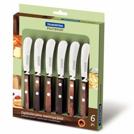 (Tramontana) Cheese, Butter, and Jam Knife (Spreader) 6p Set_Nut Color / (트라몬타나)치즈버터잼용 나이프(스프레더) 6p setnut 색상