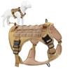 Plutus Pet Tactical Dog Harness with All Metal Buckles, Adjustable,
