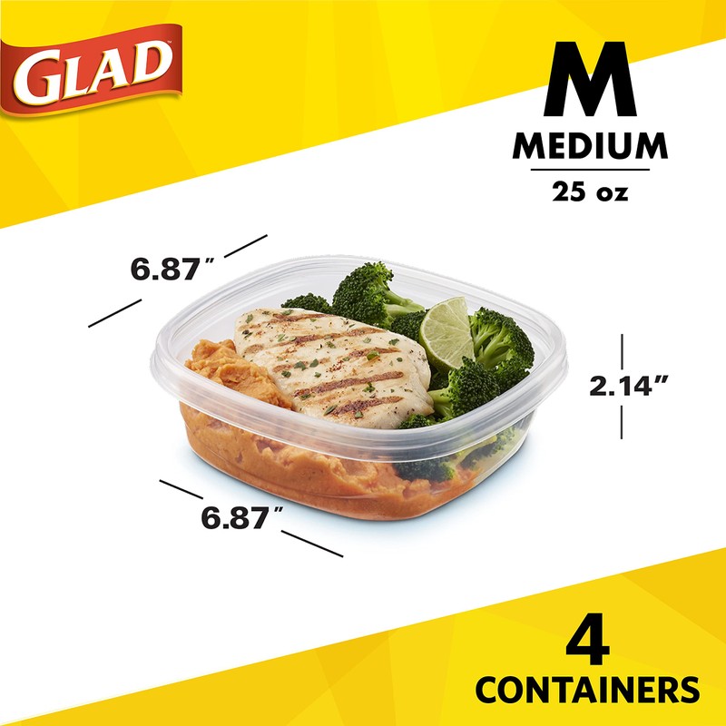 Glad GladWare Design Series Food Storage Containers - Medium Rectangle