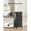 PELONIS Champagne Oil Filled Radiator Heater with Remote and Thermostat,