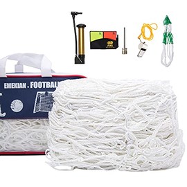 EMEKIAN 2 Pcs Soccer Replacement Goal Nets, Durable Polyester Football Net, Full Size Soccer Ball Hitting Netting Set for Match Training, 10.5 Ft x 6.8 Ft, NOT Include Posts
