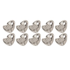 10 Pcs Hook 316 Stainless Steel Universal Pad Eye Hook Marine Grade Clothes Coat Pad Eye Hooks Boat Hardware
