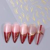 Unbranded 4Pcs Set Nail Stickers Abstract Line Self-Adhesive Slider Peel