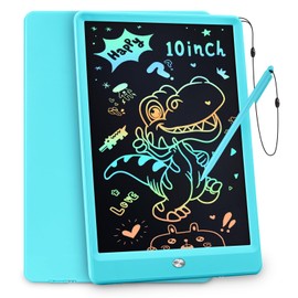Gifts for Girls Boys, Toddles Colorful Doodle Board Drawing Tablet, 10 inch Writing Board, Educational Learning Toys Travel Gifts for Kids Age 3-9 Years, Kids Toys Portable in Car Airplane