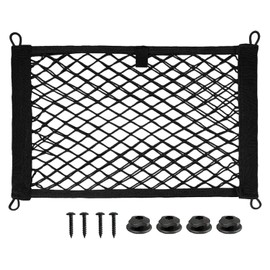 Kingsea Car Boot Storage Net Mesh Storage Net Elastic Mesh Camping Car Organizer Ooffre Ooiure Empty Car Bag with Screws (25x45cm)