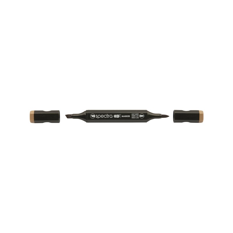 AD Marker Chartpak Spectra, Tri-Nib and Brush Dual-Tip, Light Umber,