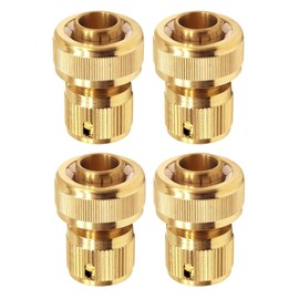 Wzzy Gurden 4 Pieces Brass Hose Connector 19 mm (3/4 inch): Adapter for Taps Hose Connectors for Pipe Connecting Garden Tools Hoses Hose Coupling