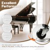 3Pcs 4"Clear Piano Caster Cups with Dust Cloth for Grand