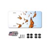 Unbranded/Generic Aluminum License Plate - Flying Monarch Butterflies - Includes