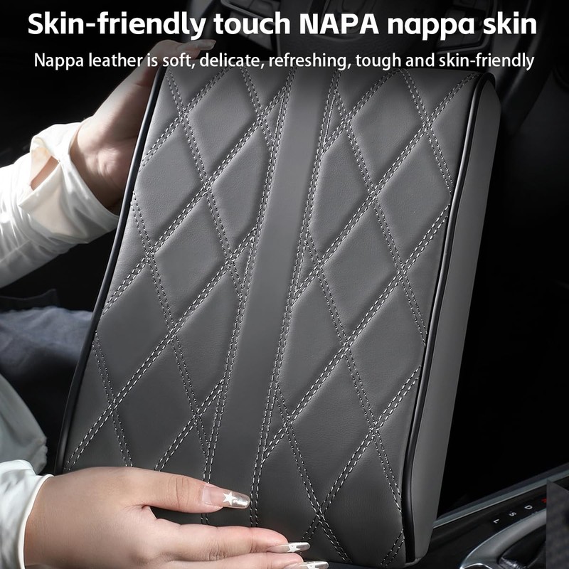 Osilly Car Armrest Cover, Auto Leather Waterproof Center Middle Console