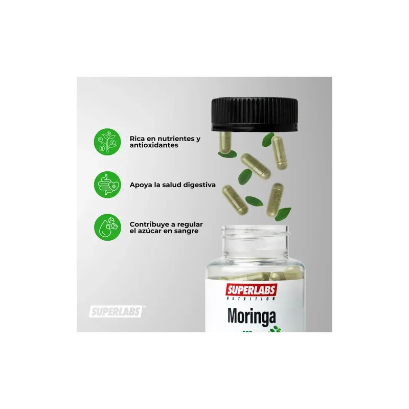 Suplemento Moringa 500mg Superlabs Nutrition 100 Cápsulas