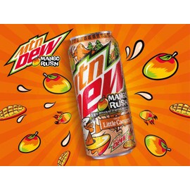 Mountain Dew 🔥New Limited Edition Mountain Dew Little Caesars MANGO RUSH Sweet Heat-2 Cans