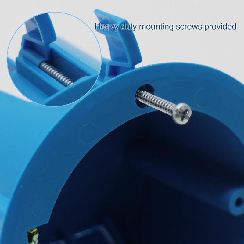 XGGYA Round 18 Cubic Inch Outlet Box, PVC Old Work