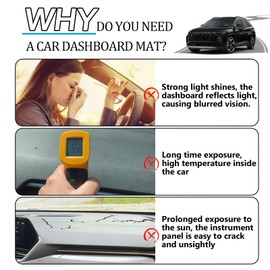 Xhfarce Dash Cover Fit for Hyundai Tucson 2019 2020 2021 Accessories(with Audio Hole) Anti-Skid Center Console Protector Cover Mat Car Dashboard Cover Sunshade Glare UV Rays Protector -Red Edge