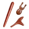 PAVIKE Pressure Point Pushing Rod, Wooden 3 Types, Set of