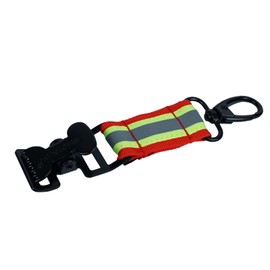 KUNN Work Glove Clips, Fireflighter Glove Strap with 360°Swivel Hook,Reflective Glove Holder for Construction,Fire,Rescue and More(Red)