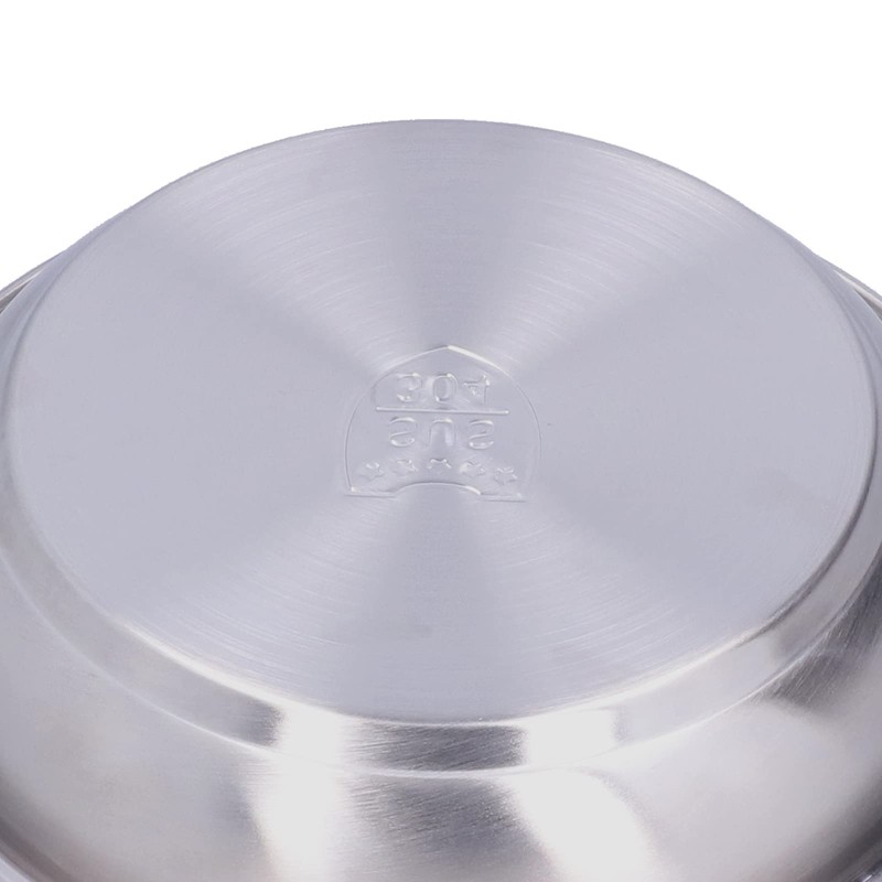 304 Stainless Steel Plate, Robust, Stackable, Easy to Store Soup