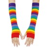 Bienvenu Winter Arm Hand Warmer Knitted Long Fingerless Gloves Mitten,Rainbow