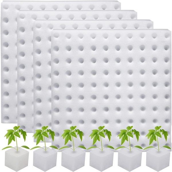 400 Pcs Hydroponic Sponge Planting Tool Square Seedling Sponges Greenhouse