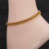 kelistom Gold Cuban Link Anklet Bracelet for Women Men, 7mm