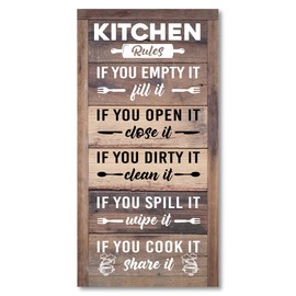 Kitchen Decor Wall, Rustic Kitchen Decorations, Kitchen Décor, Kitchen Rules Sign, Kitchen Wall Décor, Kitchen Decor and Accessories, Farmhouse Kitchen Signs Wall Décor, Kitchen Door Rules Rustic Sign