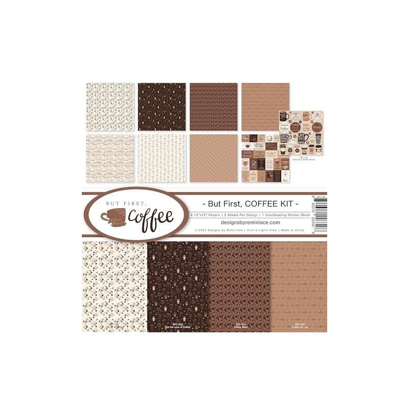 Reminisce But First, Coffee Scrapbook Collection Kit