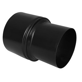 FIREFIX RES80/Ü10 - Tubo per forno a pellet, in acciaio inox nero, estensione da 80 a 150 mm