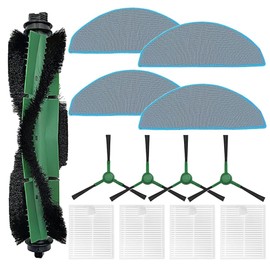 Accessory Set for iRóbot Róómba Combo Essential Y0110 / Y0112, 13 Pieces Replacement Parts Accessories Includes 1 Main Brush, 4 Wipes, 4 Filters, 4 Side Brushes