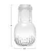 Creative Co-Op Debossed Glass, Clear Carafe