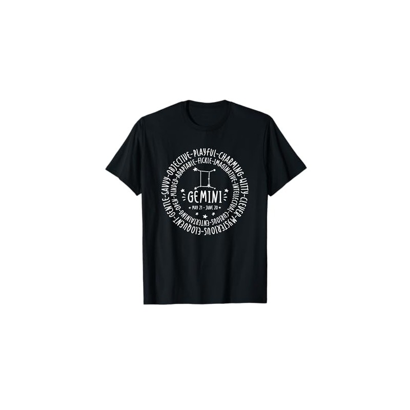Gemini Zodiac Shirt - Gemini Personality Star Sign Tshirt T-Shirt