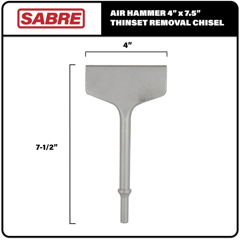 Sabre Tools 4 Inch x 7.5 Inch Air Hammer Chisel
