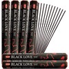 Hem 6 Pack 20 Stick Black Love - Box Of