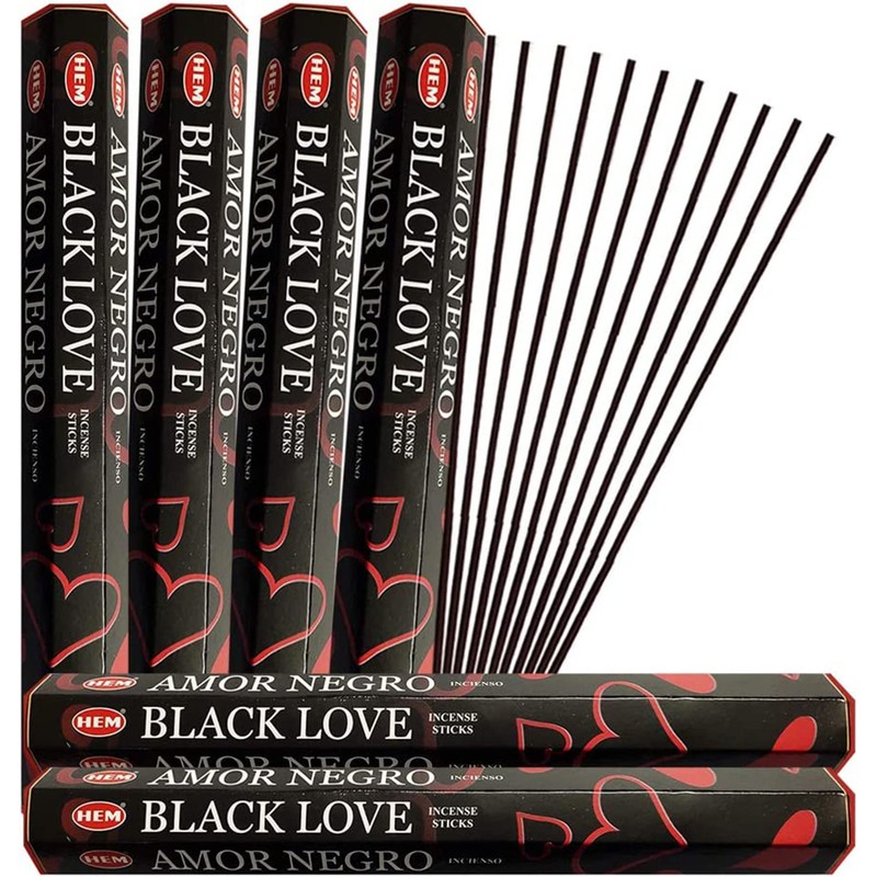 Hem 6 Pack 20 Stick Black Love - Box Of