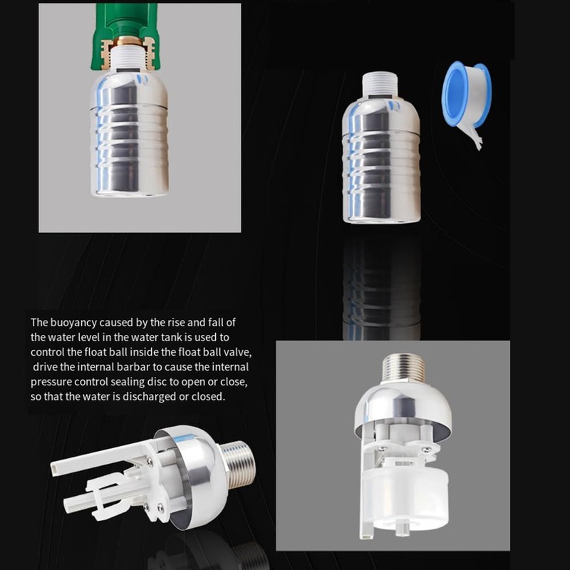 CosyCaya Fully Automatic Float Valve for Water Level Control, 1