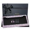 Bling License Plate Frame for Women, Sparkly Stainless Steel License