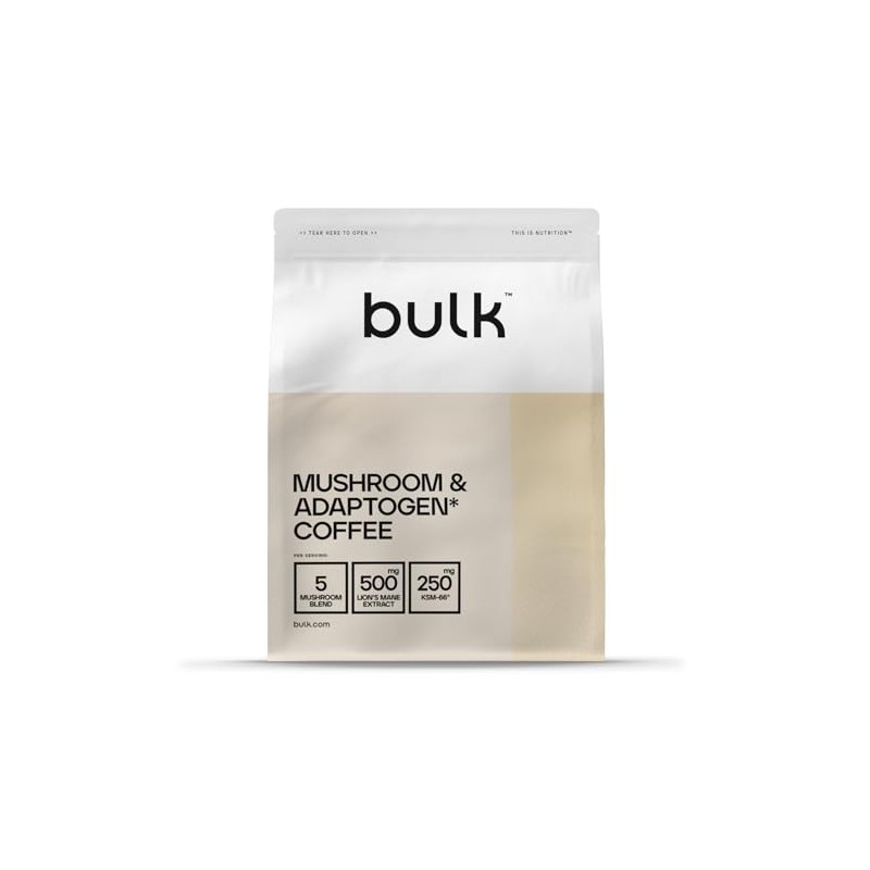 Bulk Mushroom Coffee Lion Mane Ashwagandha Vitamin D Black 250g