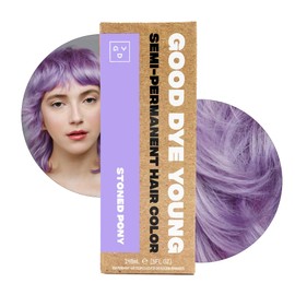 Good Dye Young Semi-Permanent Hair Color, Vegan and Cruelty-Free Purple Hair Dye, Last up to 24 Washes, Non-Damaging Conditioning Hair Color (5FL OZ, Stoned Pony)