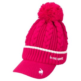 Cox Sportif LG4FCP40L Women's Cold Weather Hat, Classic Knit Hat, Bonbon, Covered, Cold Protection, Golf, PK00 (Pink)