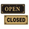 Andchi Open & Closed Hanging Door Sign, Double Sided Door